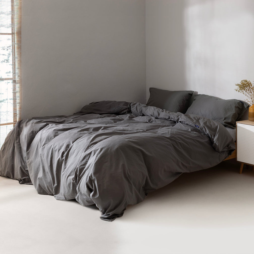 Housse De Couette Basic - Gris Foncé