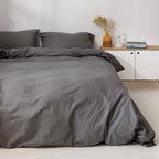 Housse De Couette Basic - Gris Foncé