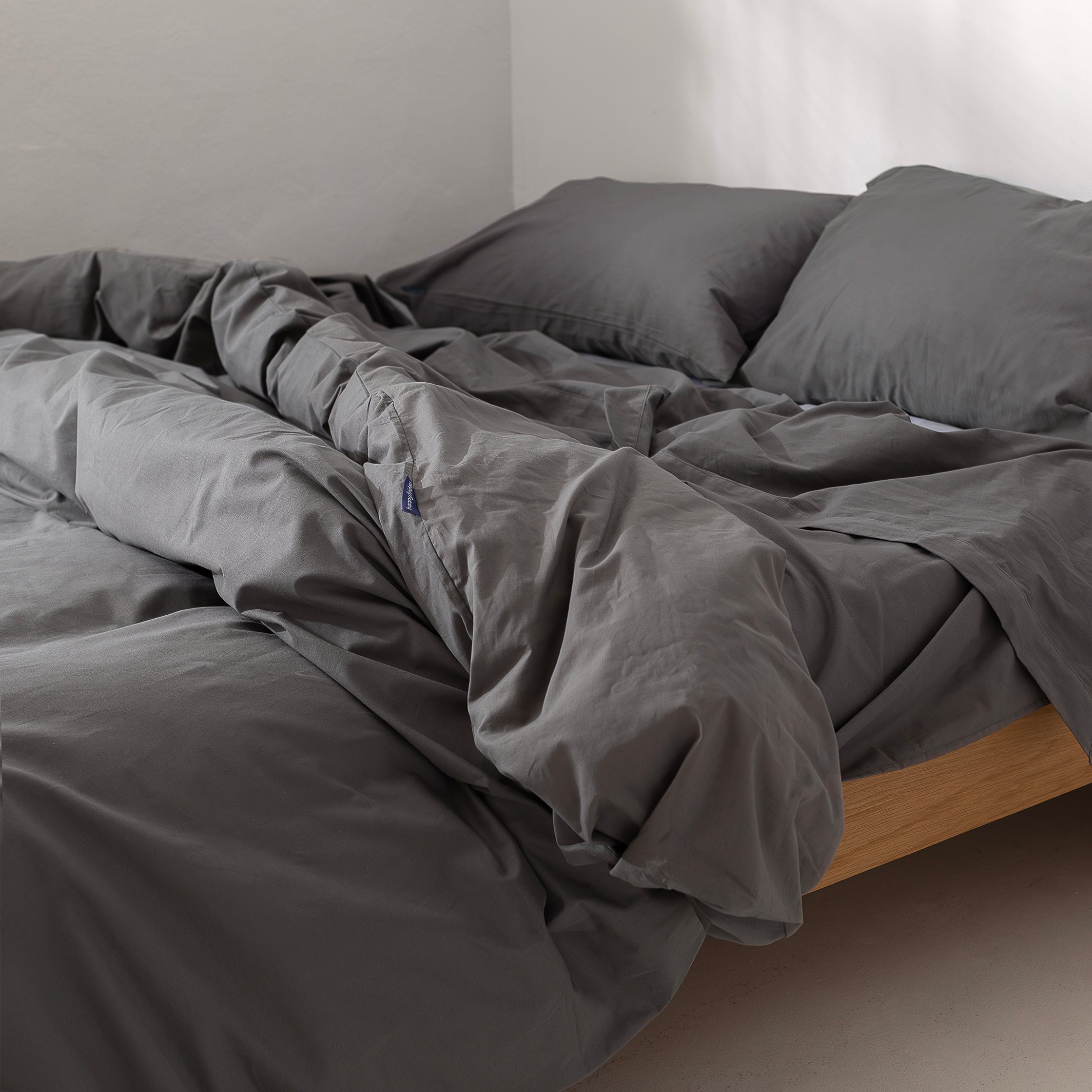 Housse De Couette Basic - Gris Foncé