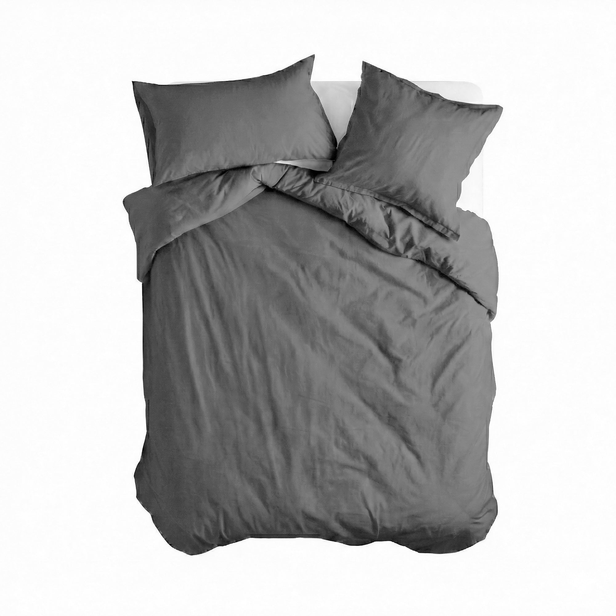 Housse De Couette Basic - Gris Foncé