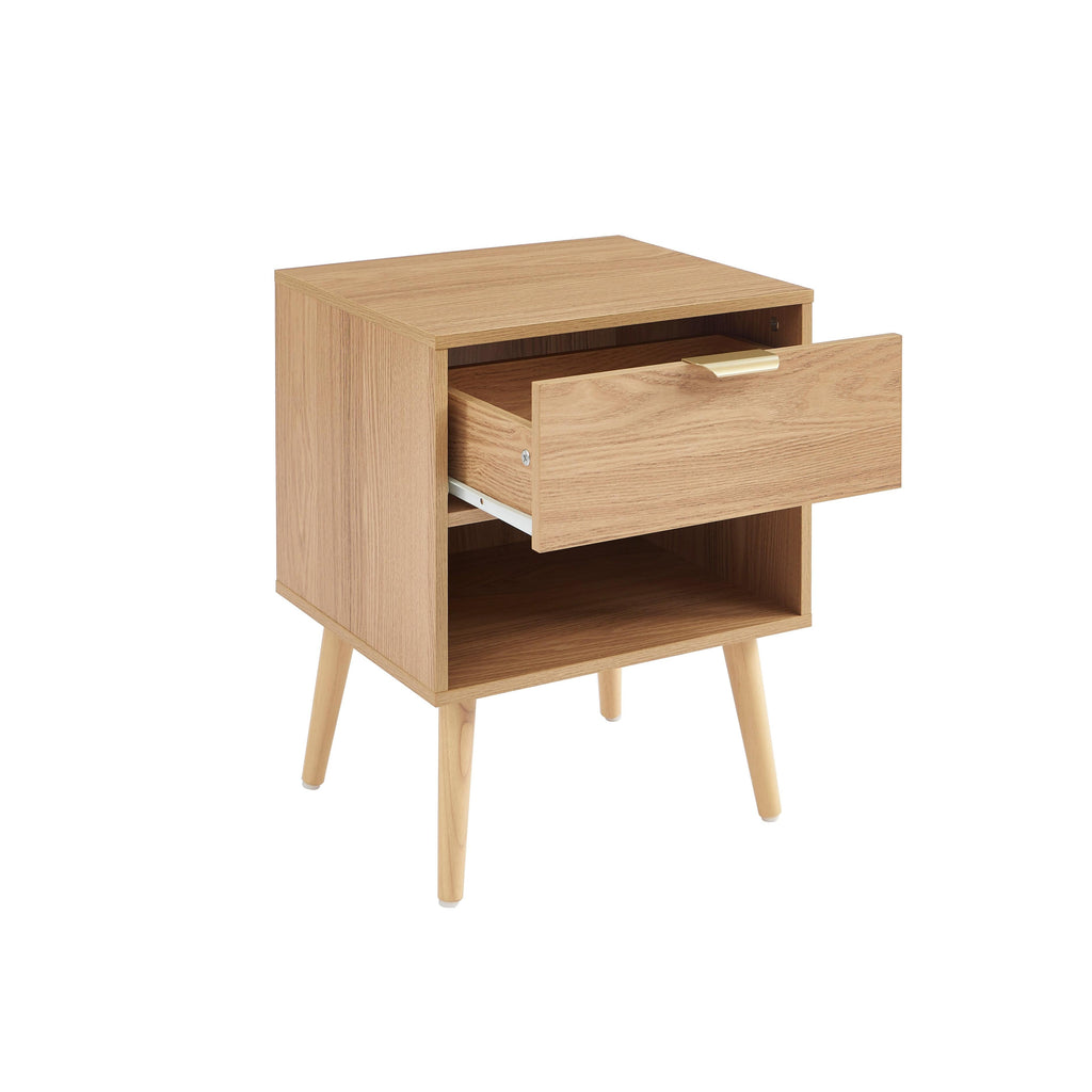Jeanne - Lot De 2 Tables De Chevet - Effet Chêne