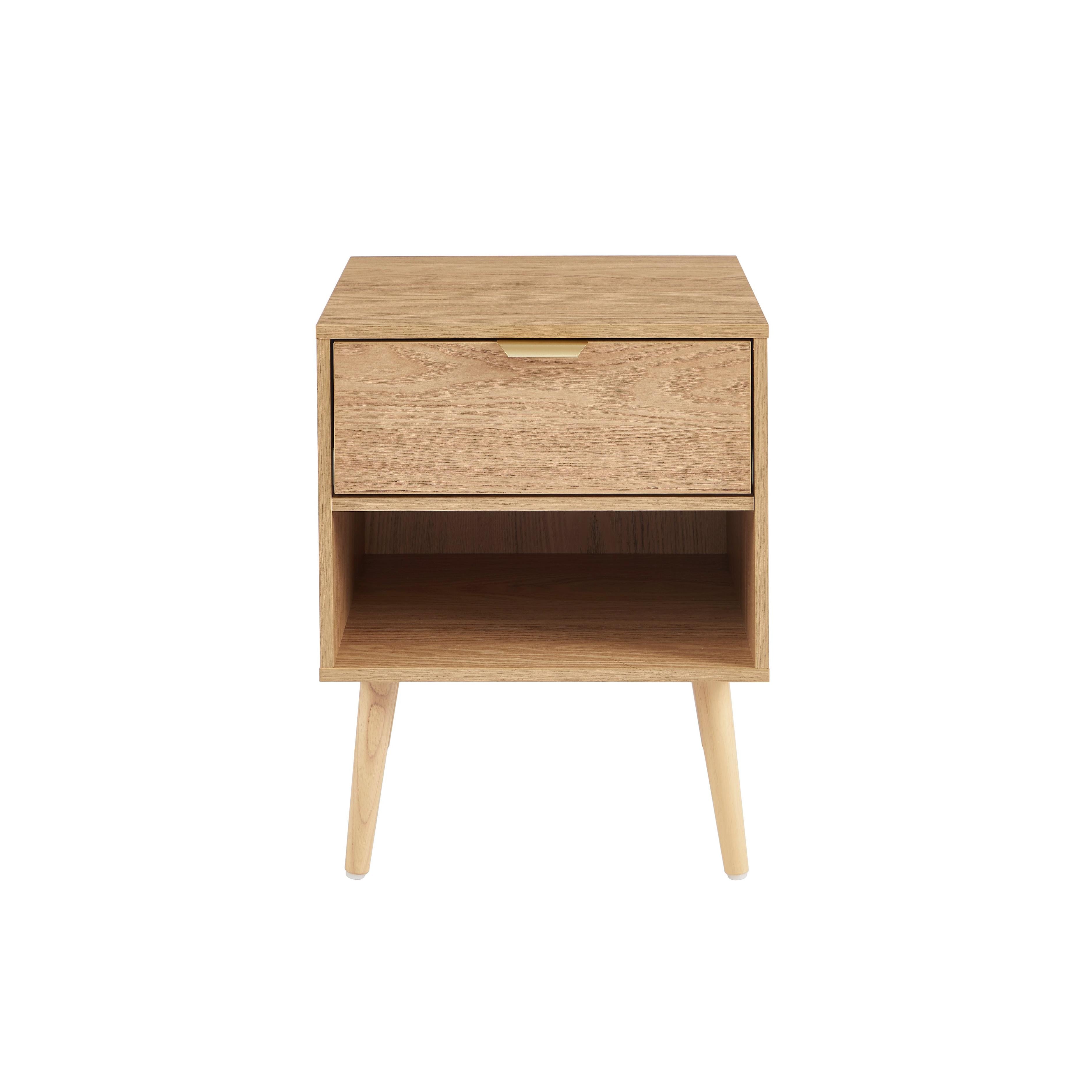 Jeanne - Lot De 2 Tables De Chevet - Effet Chêne