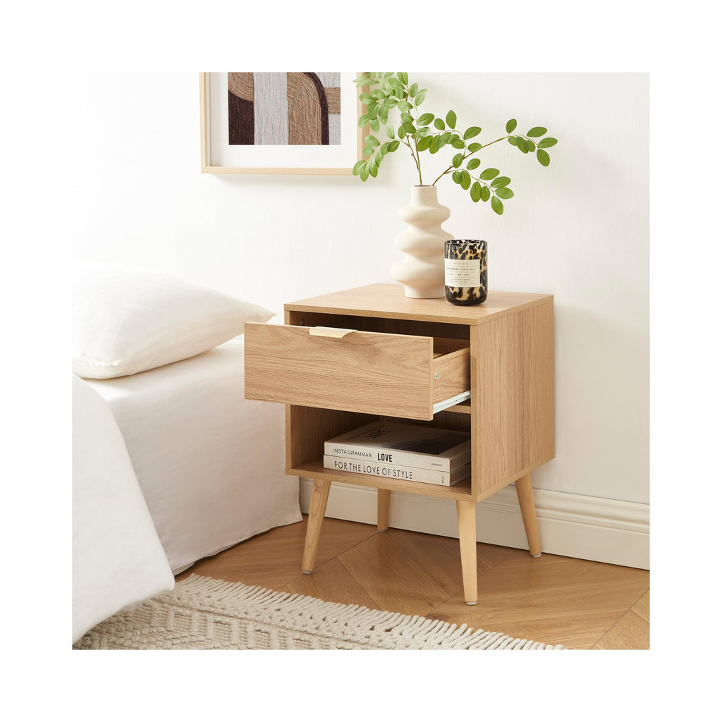 Jeanne - Lot De 2 Tables De Chevet - Effet Chêne