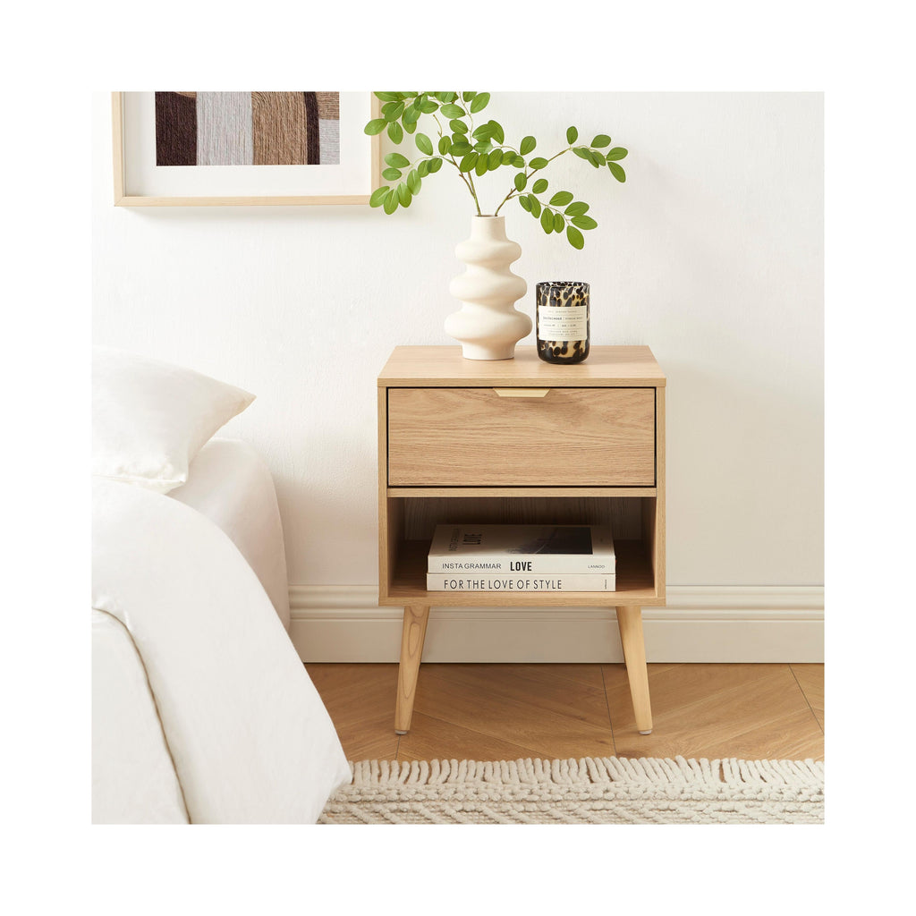 Jeanne - Lot De 2 Tables De Chevet - Effet Chêne