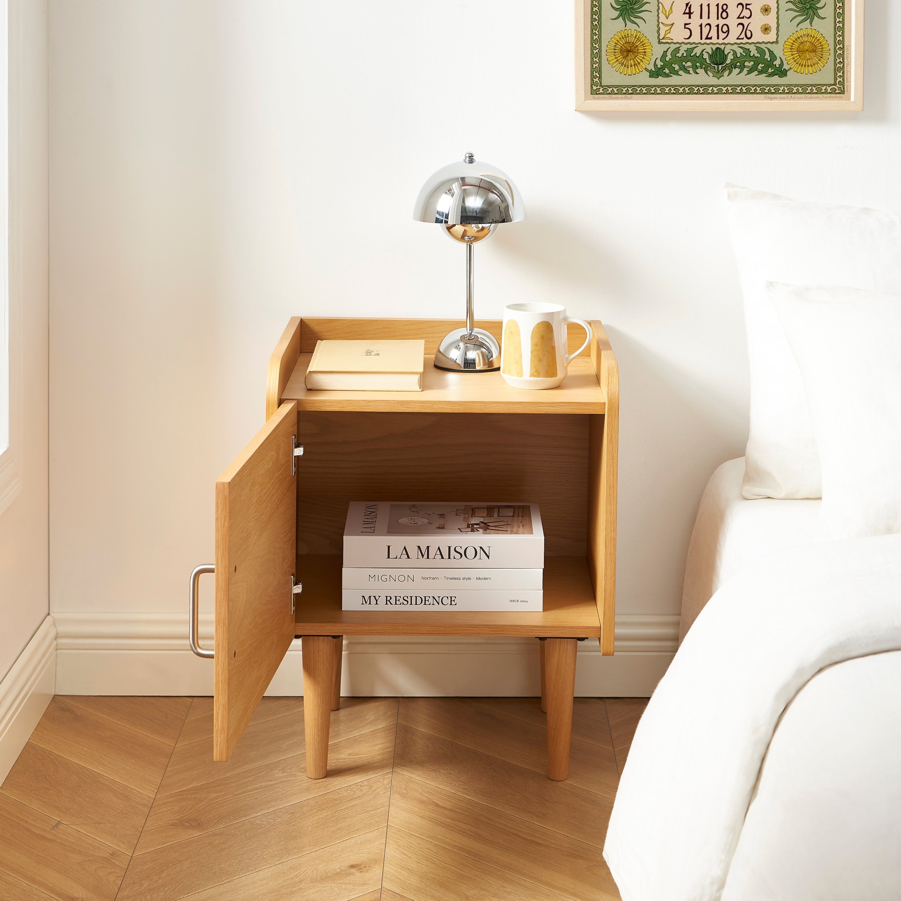 Twiggy - Table De Chevet - Placage Chêne