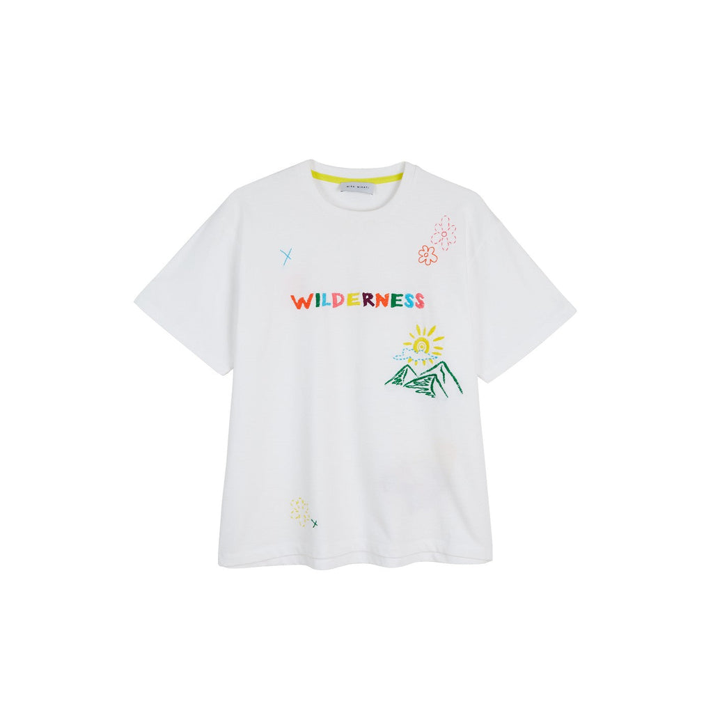 T-Shirt Embroidered Wilderness Mountain