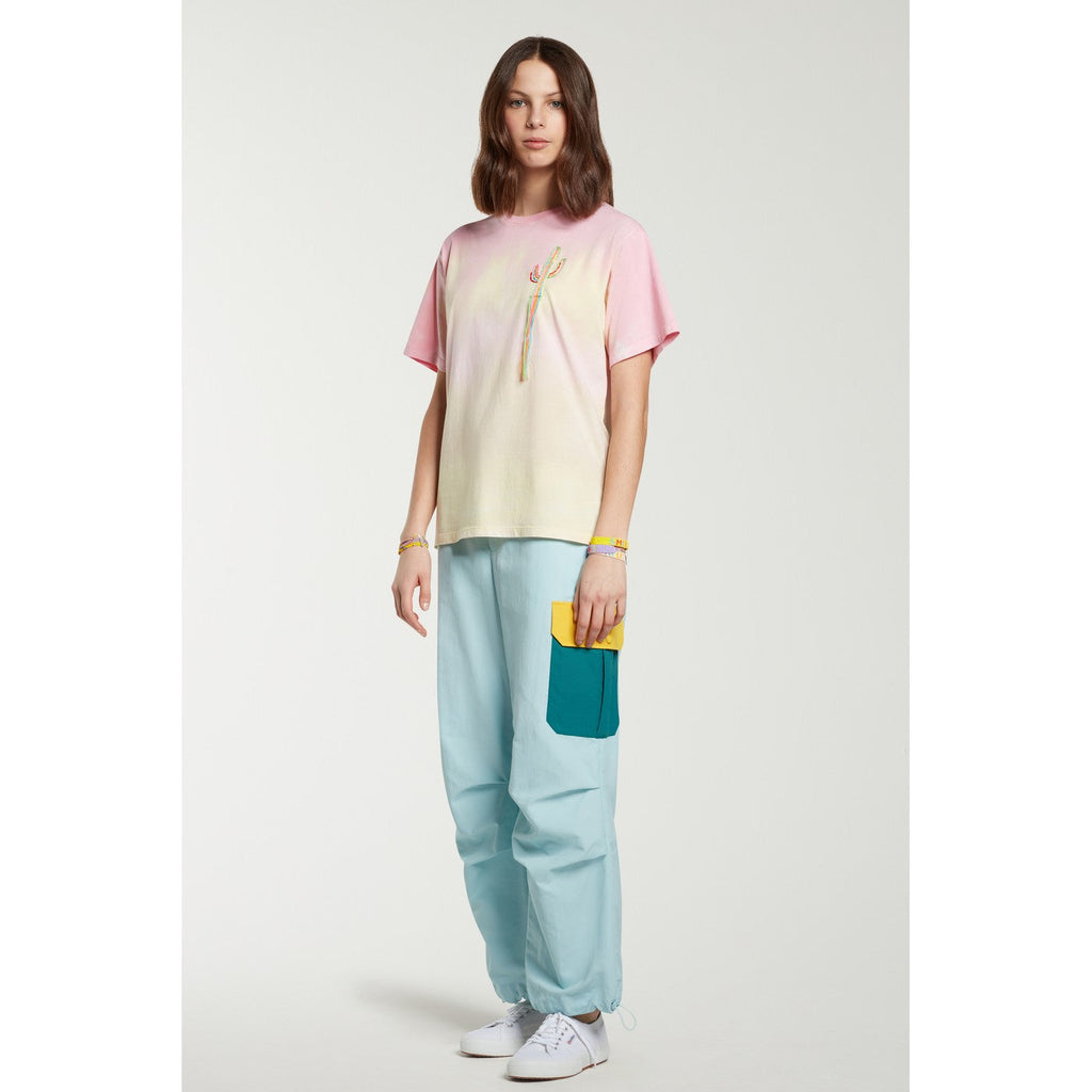 T-Shirt Tie-Dye Embroidered Cactus