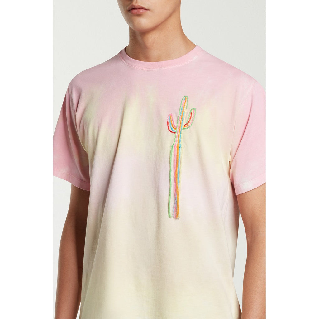 T-Shirt Tie-Dye Embroidered Cactus