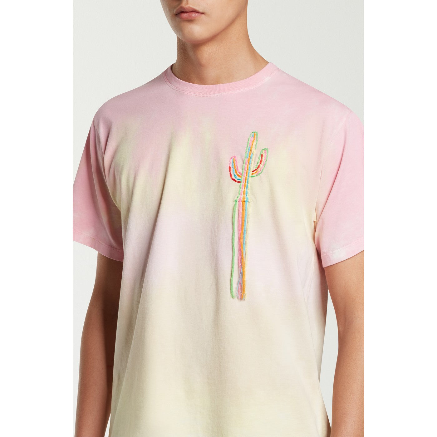 T-Shirt Tie-Dye Embroidered Cactus