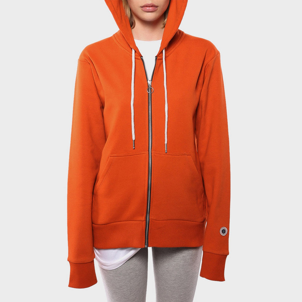 Sweat Terry Zip Up - Orange - Mixte