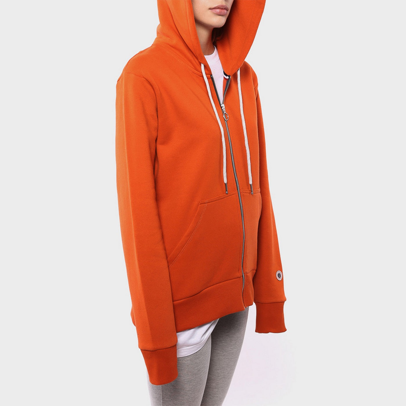Sweat Terry Zip Up - Orange - Mixte