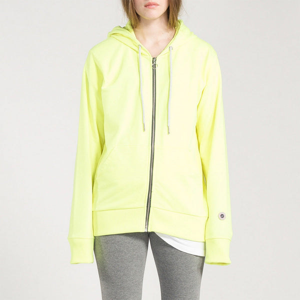 Sweat Terry Zip Up - Neon Yellow - Mixte