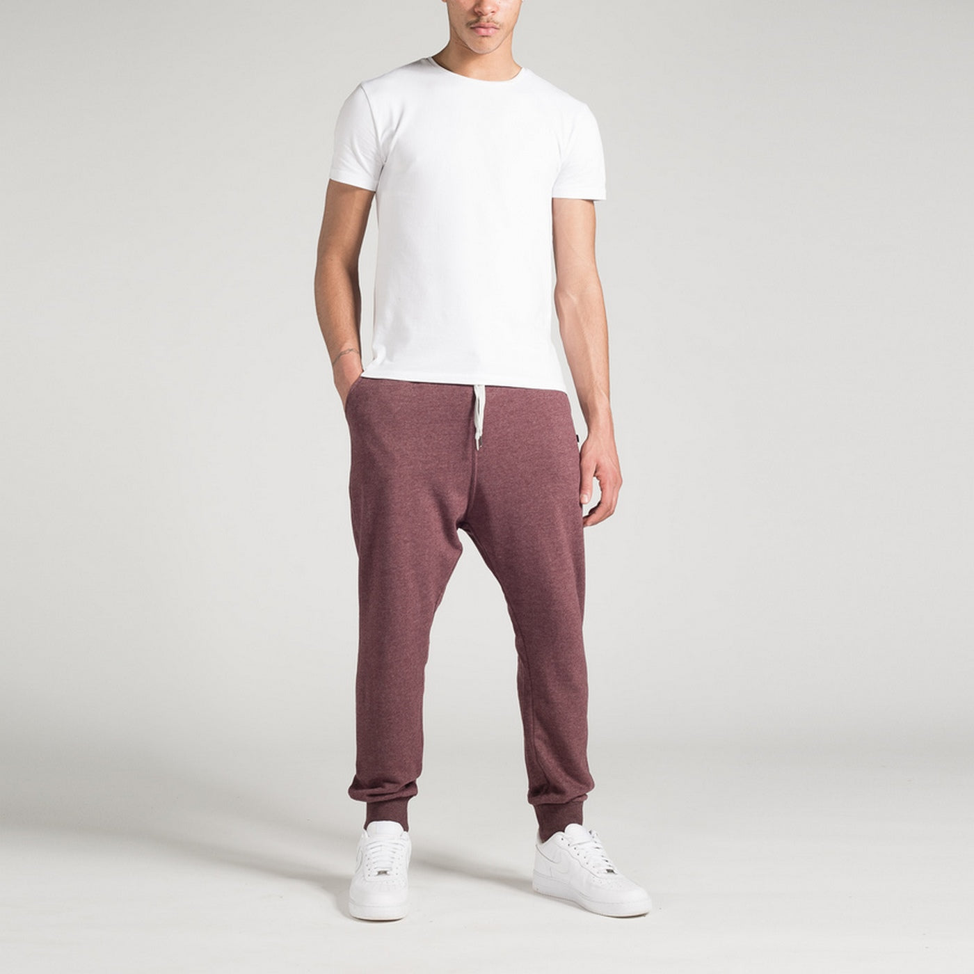 Pantalon Terry Loose - Bordeaux Marl - Mixte
