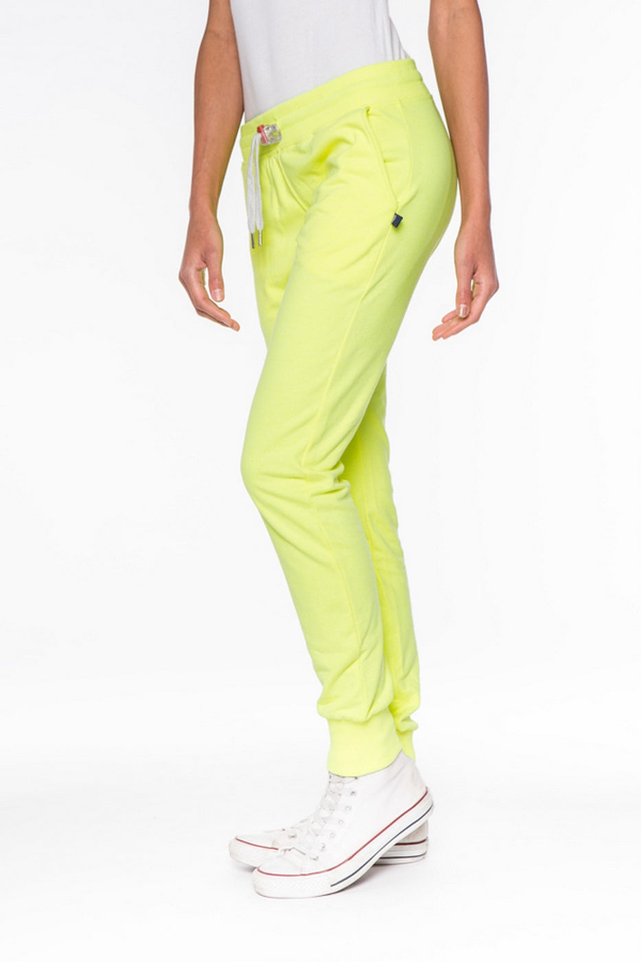 Pantalon Terry Slim - Neon Yellow - Mixte