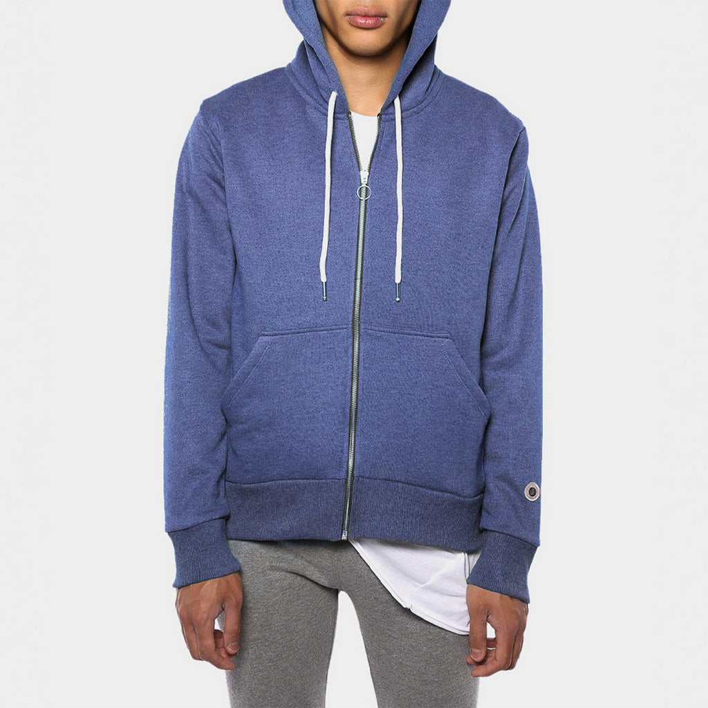 Sweat Terry Zip Up - Bleu Supreme Marl - Mixte