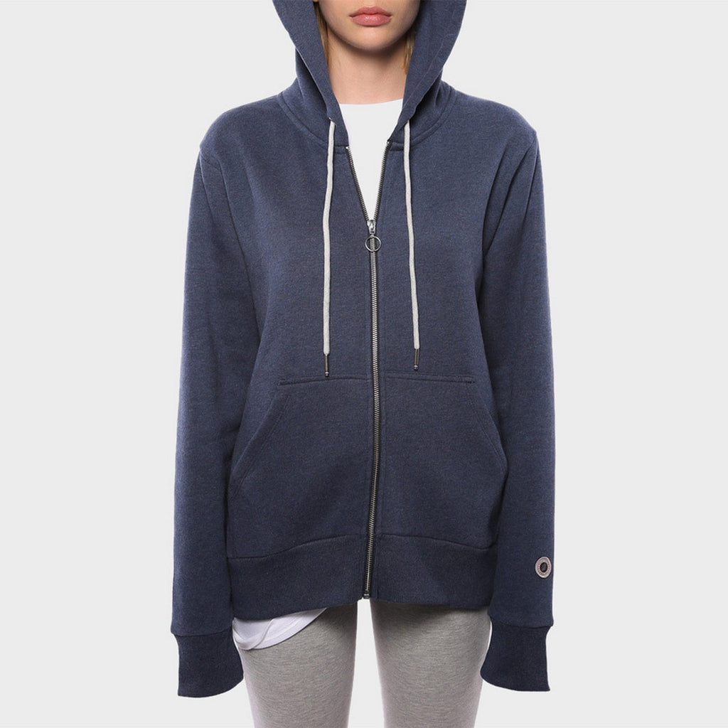 Sweat Terry Zip Up - Navy Marl - Mixte