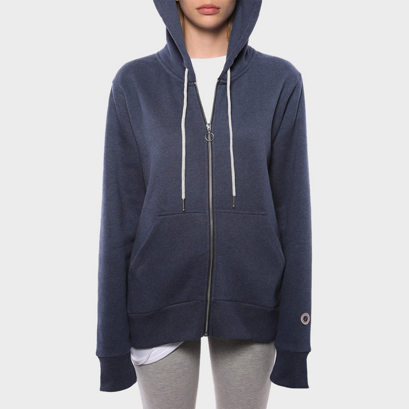 Sweat Terry Zip Up - Navy Marl - Mixte
