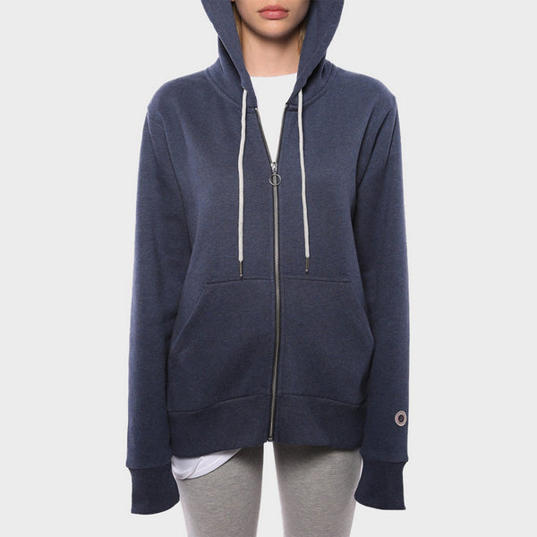 Sweat Terry Zip Up - Navy Marl - Mixte