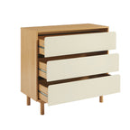 Thalia - Commode 3 Tiroirs - Effet Chêne