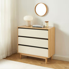Thalia - Commode 3 Tiroirs - Effet Chêne