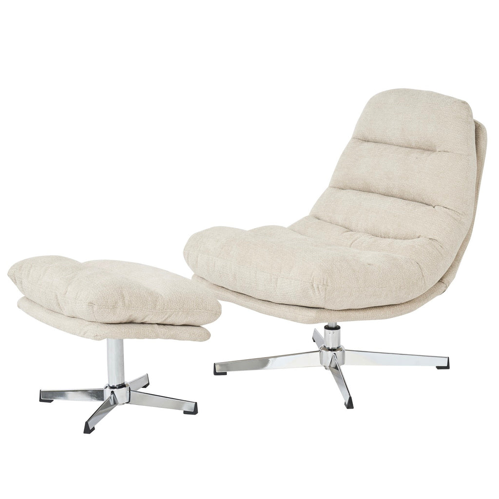 Themis - Fauteuil Rotatif 1 Place - Tissu Blanc