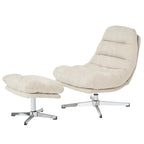 Themis - Fauteuil Rotatif 1 Place - Tissu Blanc
