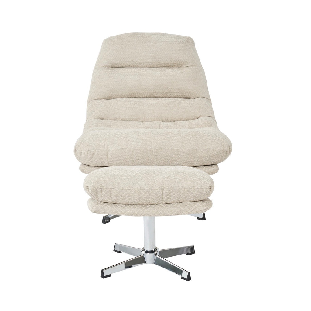 Themis - Fauteuil Rotatif 1 Place - Tissu Blanc