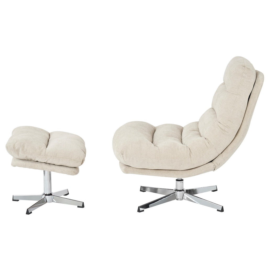 Themis - Fauteuil Rotatif 1 Place - Tissu Blanc