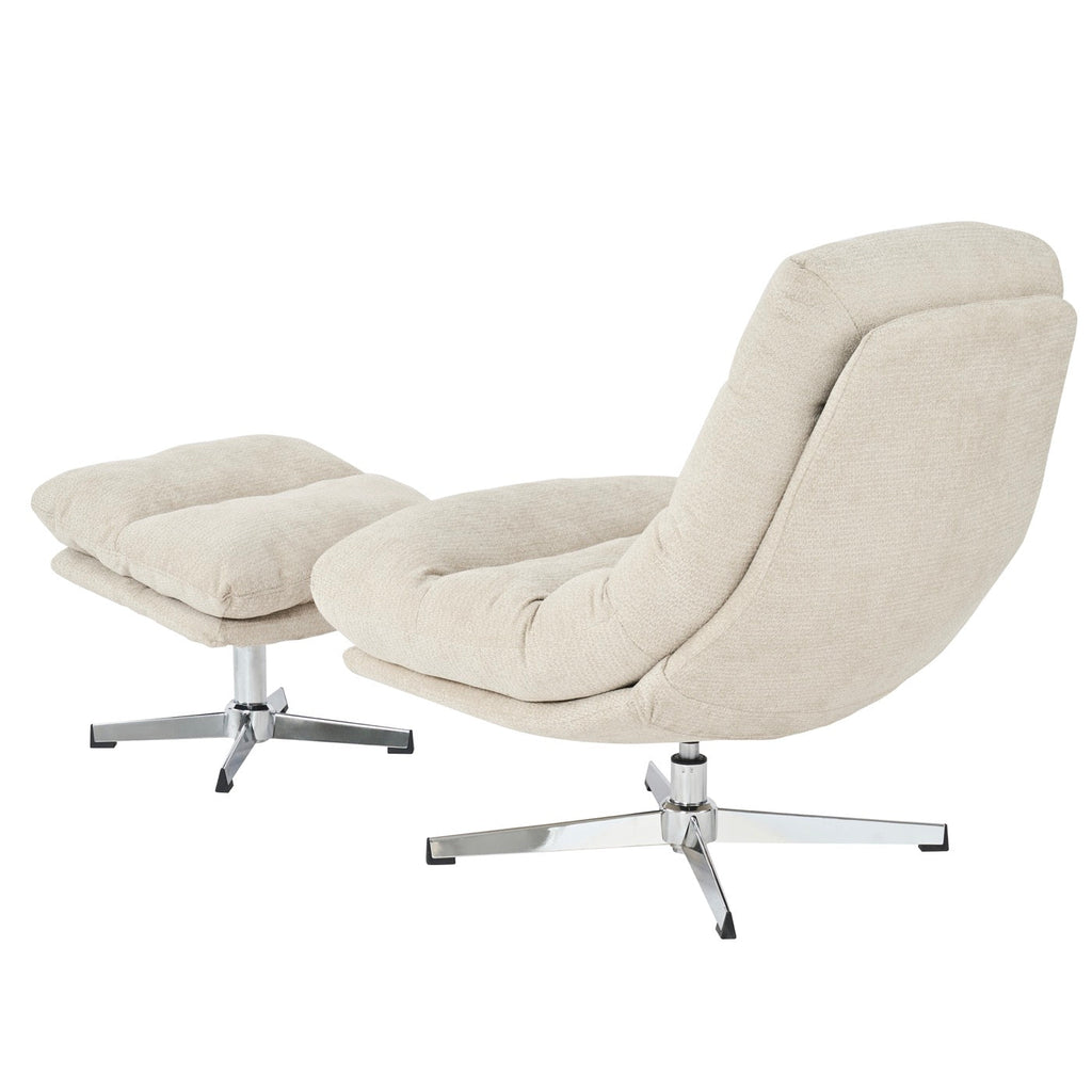Themis - Fauteuil Rotatif 1 Place - Tissu Blanc