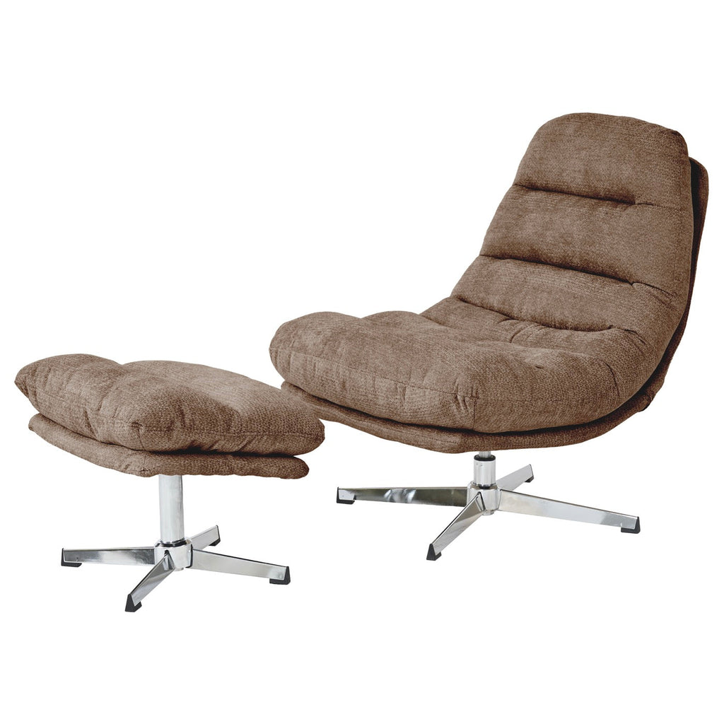 Themis - Fauteuil Rotatif 1 Place - Tissu Marron