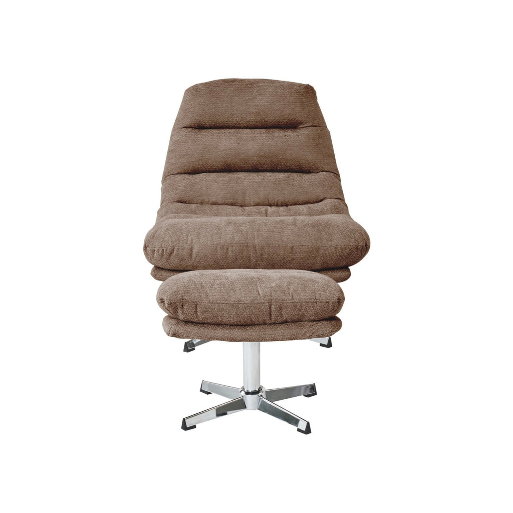 Themis - Fauteuil Rotatif 1 Place - Tissu Marron