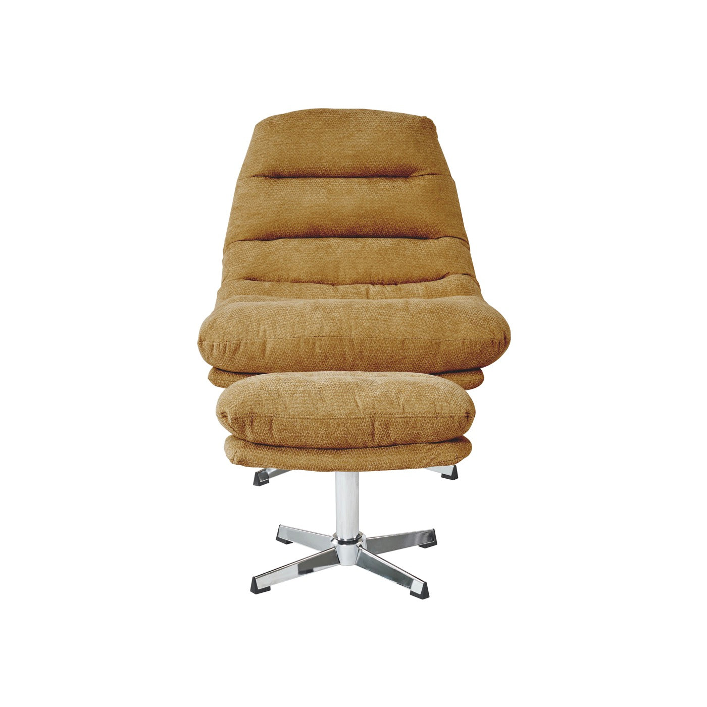 Themis - Fauteuil Rotatif 1 Place - Tissu Jaune Moutarde