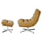 Themis - Fauteuil Rotatif 1 Place - Tissu Jaune Moutarde