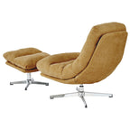 Themis - Fauteuil Rotatif 1 Place - Tissu Jaune Moutarde