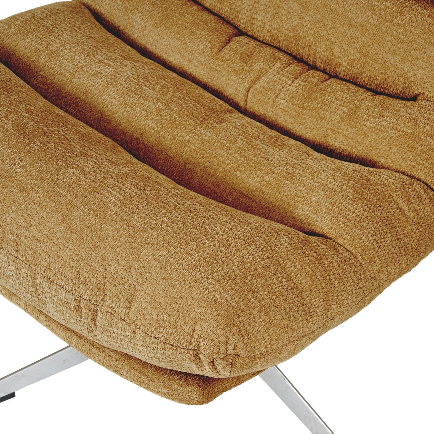 Themis - Fauteuil Rotatif 1 Place - Tissu Jaune Moutarde