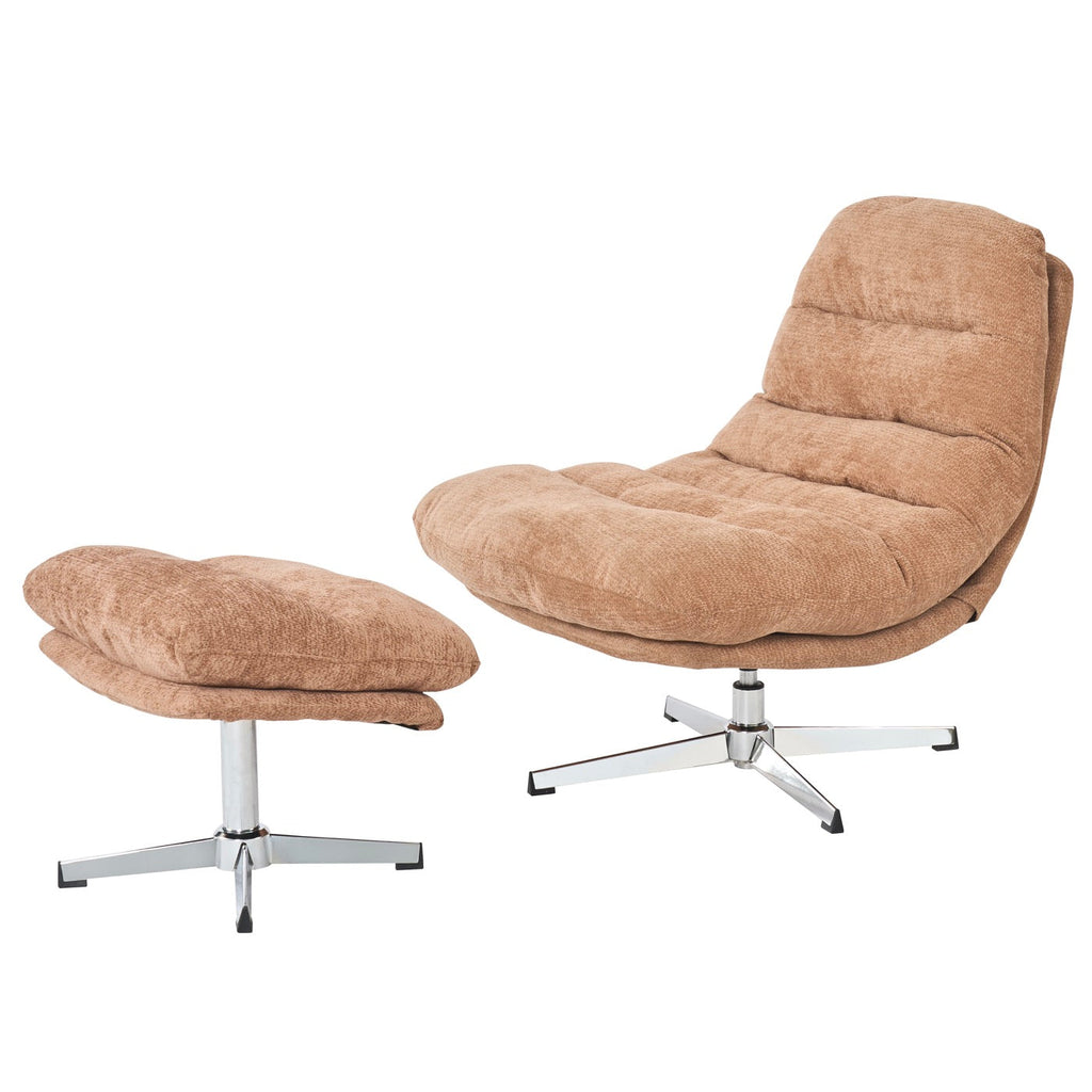 Themis - Fauteuil Rotatif 1 Place - Tissu Terracotta