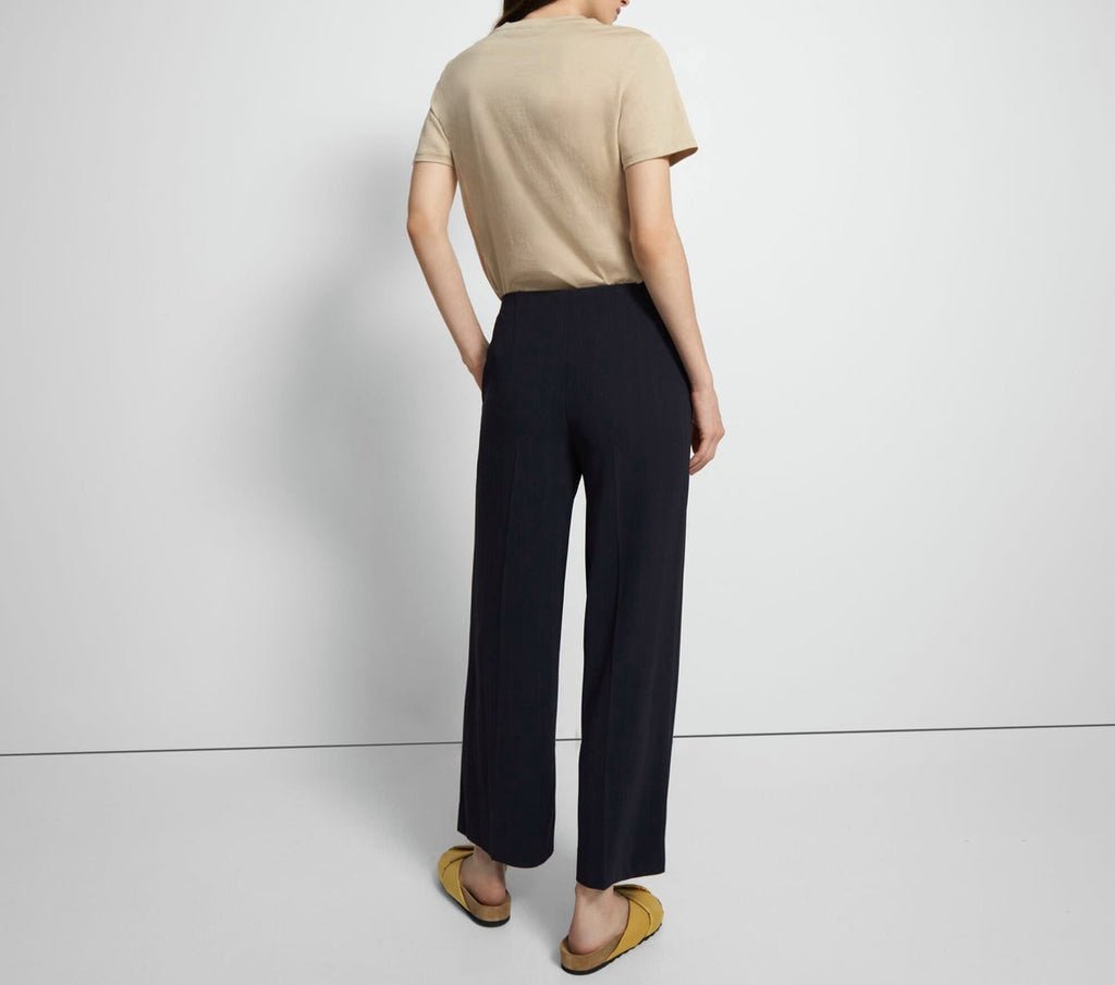 Theory NYC - Pants - Wide Plt Pant B - Deep Navy