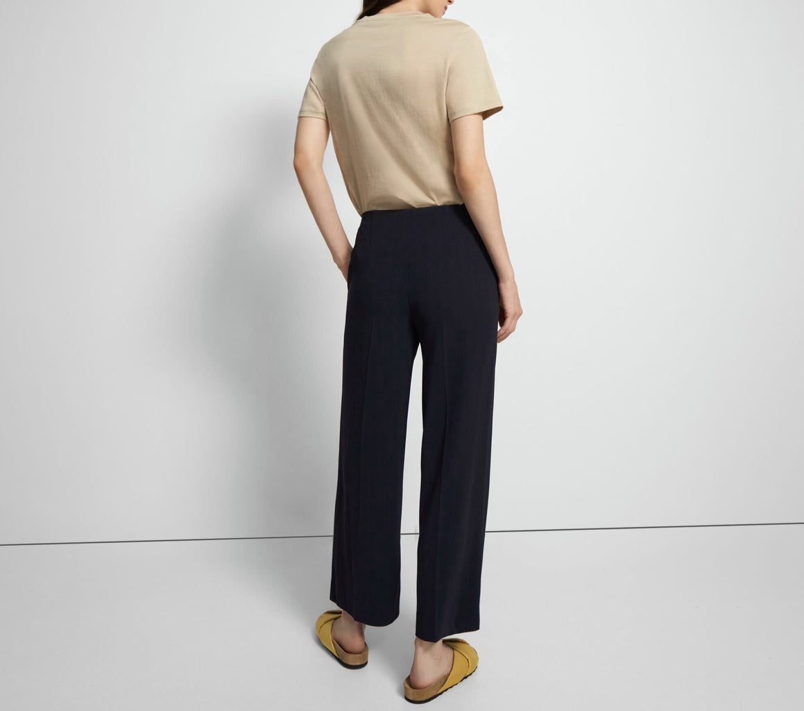 Theory NYC - Pants - Wide Plt Pant B - Deep Navy