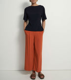 Theory NYC - Woven - Ss Butterfly Top - Deep Navy