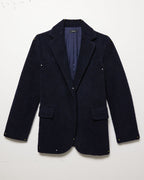 Theory NYC - Cut & Sew Knit - Faux Fur Boy Jkt - Navy