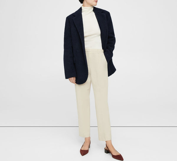 Theory NYC - Cut & Sew Knit - Faux Fur Boy Jkt - Navy