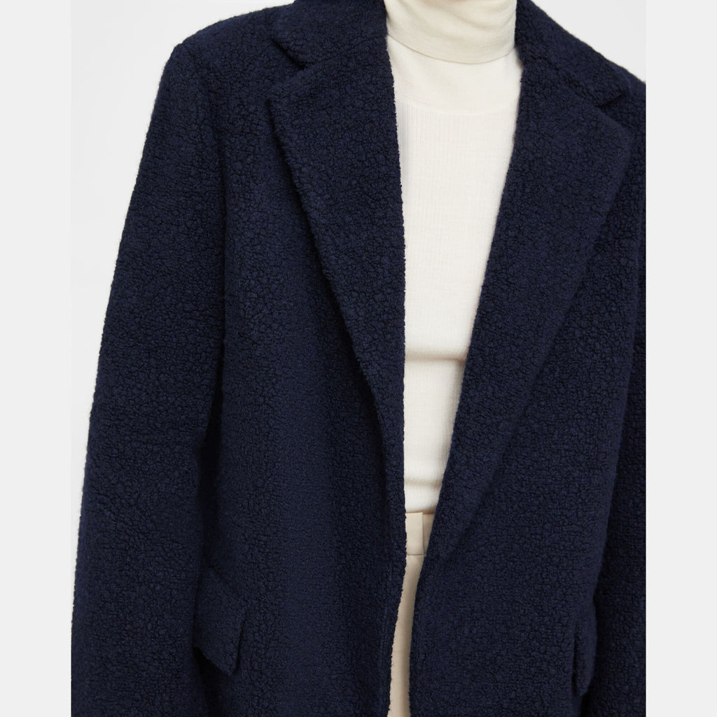 Theory NYC - Cut & Sew Knit - Faux Fur Boy Jkt - Navy