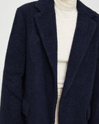 Theory NYC - Cut & Sew Knit - Faux Fur Boy Jkt - Navy