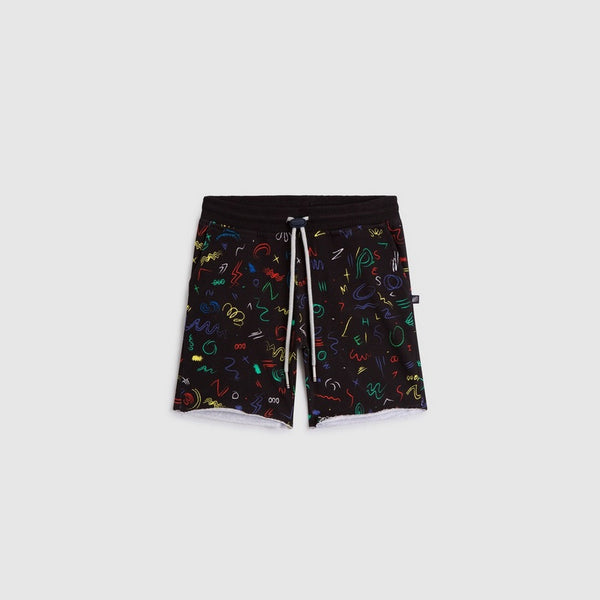 Short Tkid Cutoff Print - Noir