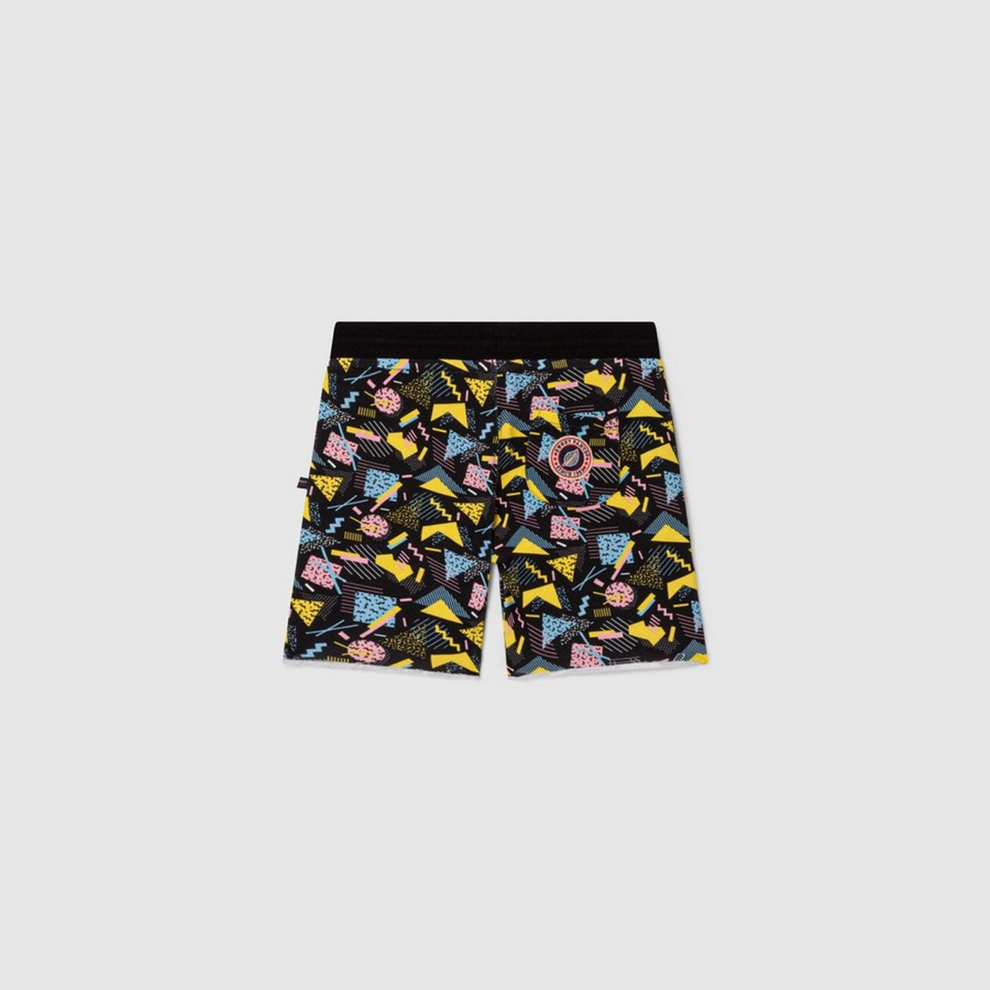 Short Tkid Cutoff Print - Noir Et Jaune