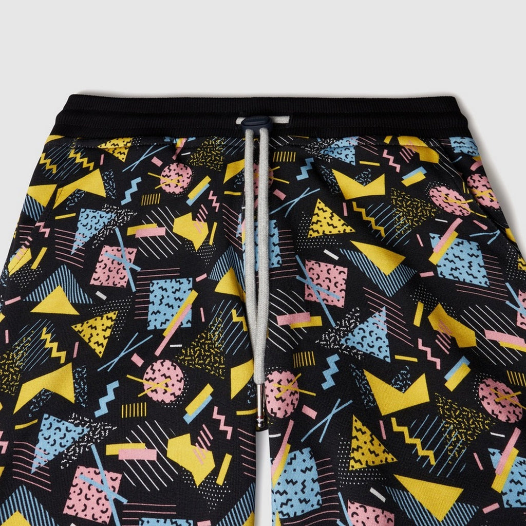 Short Tkid Cutoff Print - Noir Et Jaune