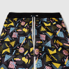 Short Tkid Cutoff Print - Noir Et Jaune