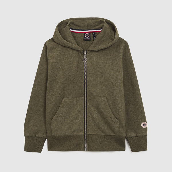 Sweat Zipe Capuche - Army Marl - Enfant