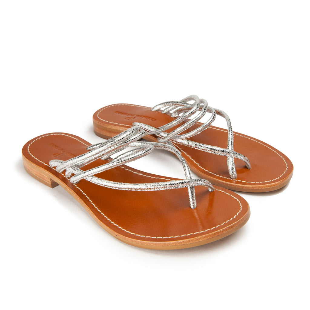 Couleur Pourpre - Sandales Todas - Argent