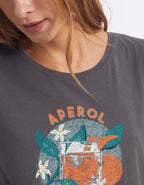 Reiko - T-Shirt Tommy - Carbone - Femme